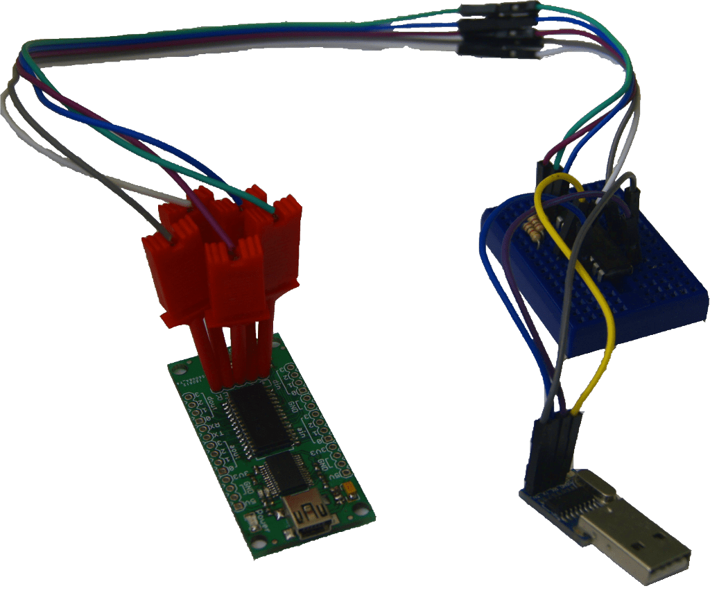 GAINER board connected to programmer